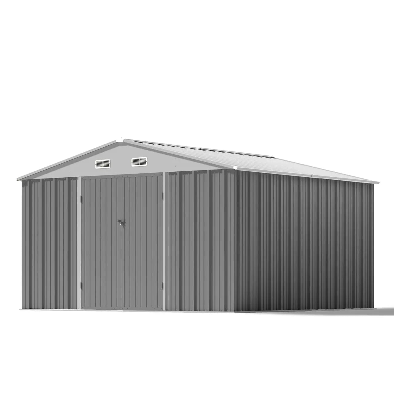 Patiowell 10x10 Metal Storage Shed with Weather-Resistance