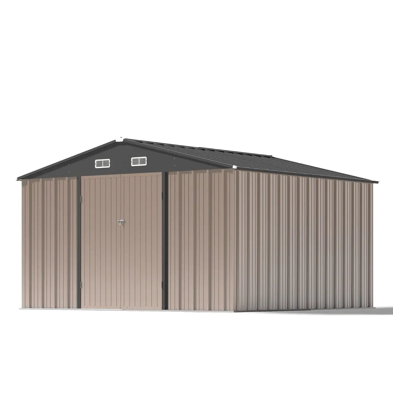 Patiowell 10x10 Metal Storage Shed with Weather-Resistance