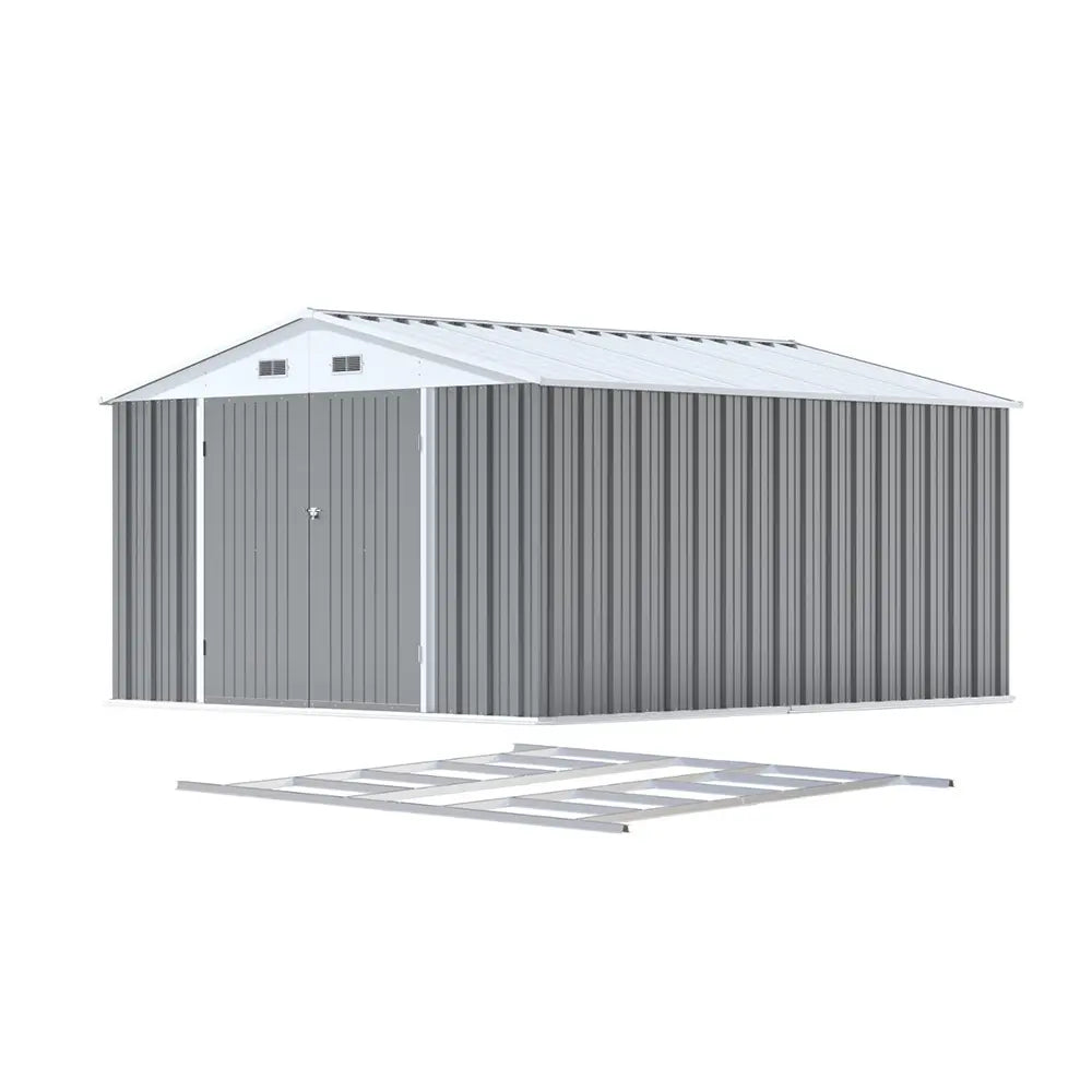 Patiowell 10x12 Metal Shed – Built Tough and Fire-Resistant