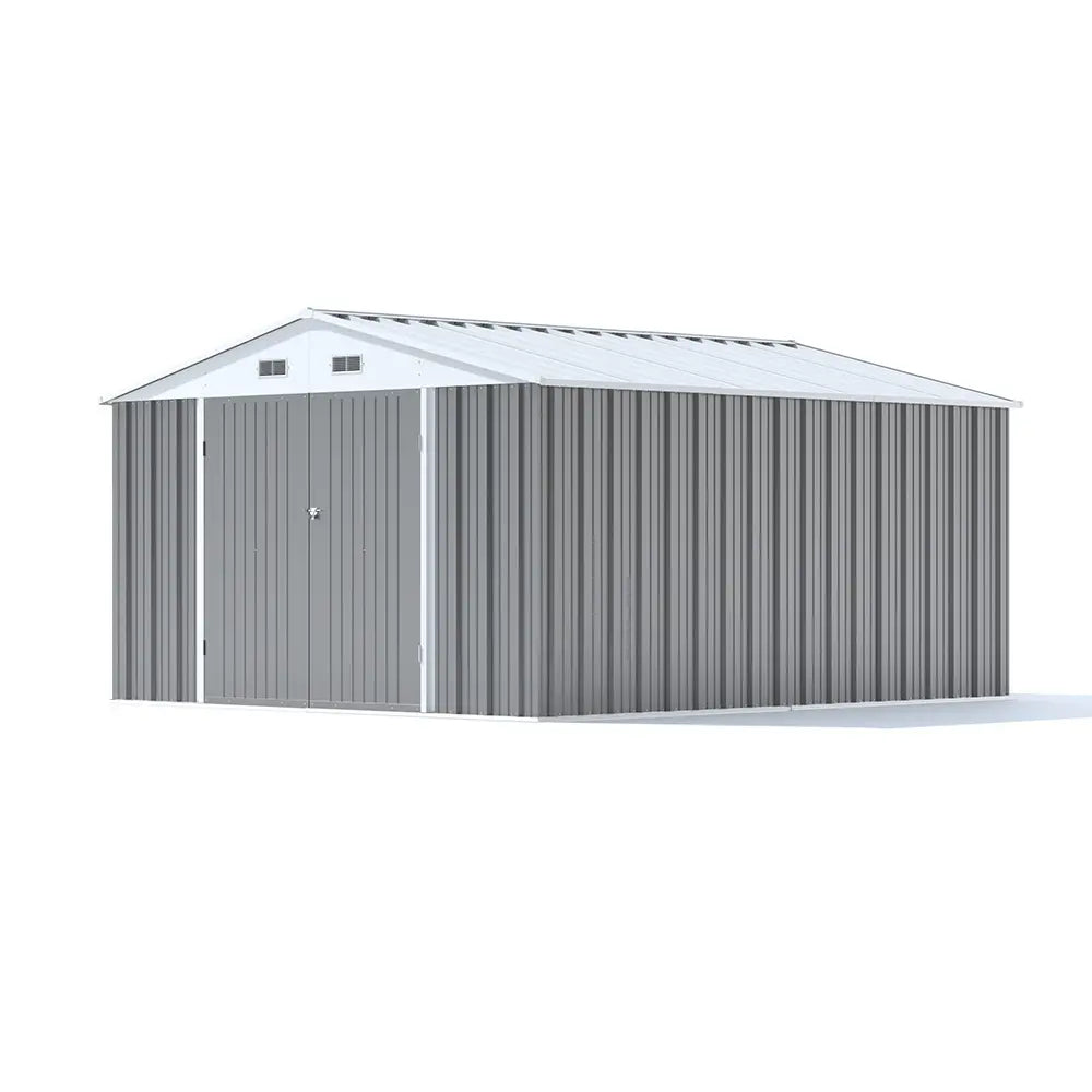Patiowell Outdoor Storage Metal Shed with Metal Roof
