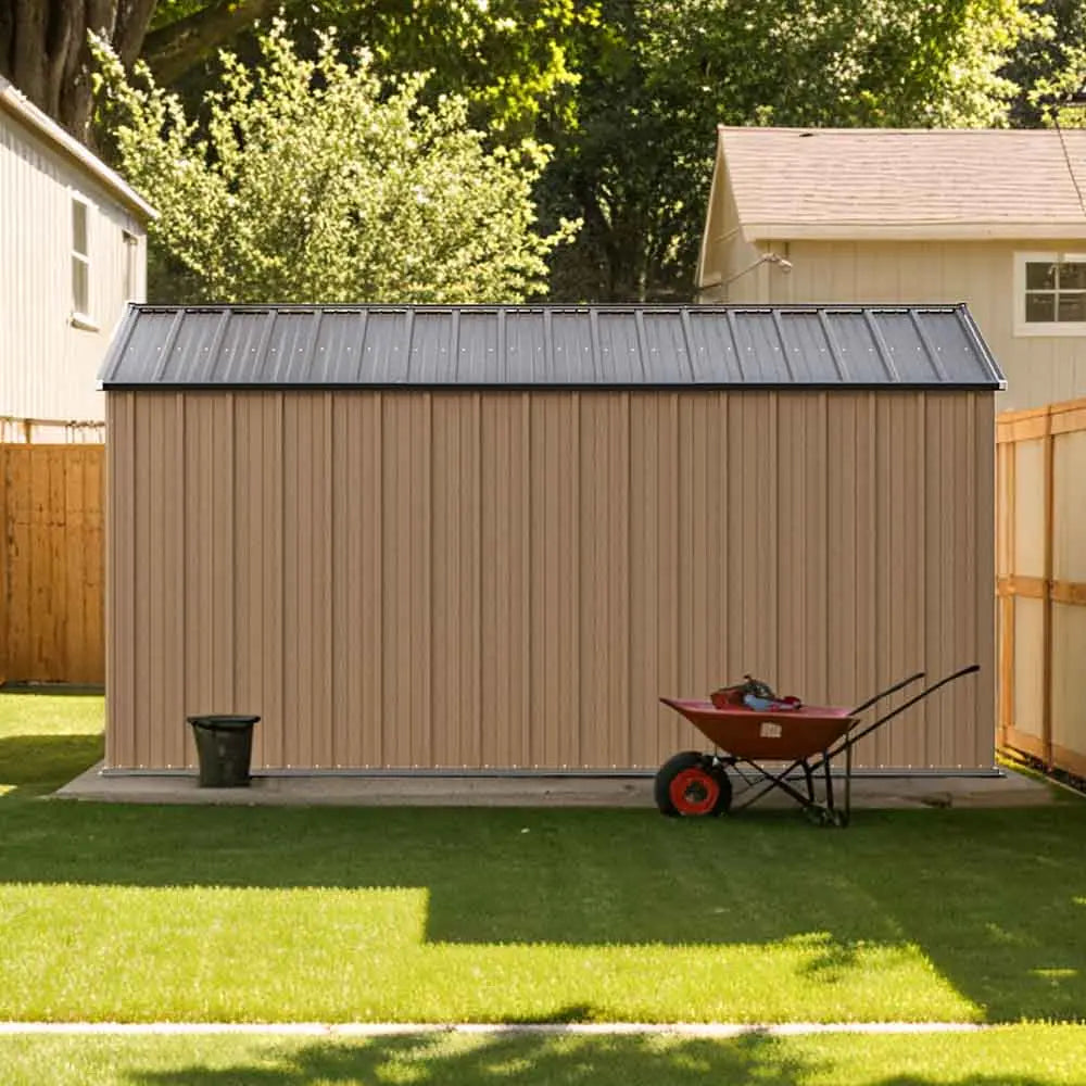 Patiowell 10x12 Metal Shed – Built Tough and Fire-Resistant