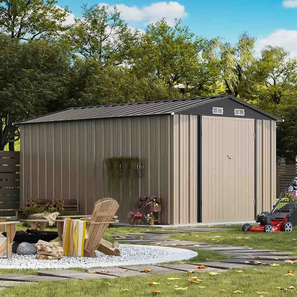 Patiowell 8x12 Metal Storage Shed