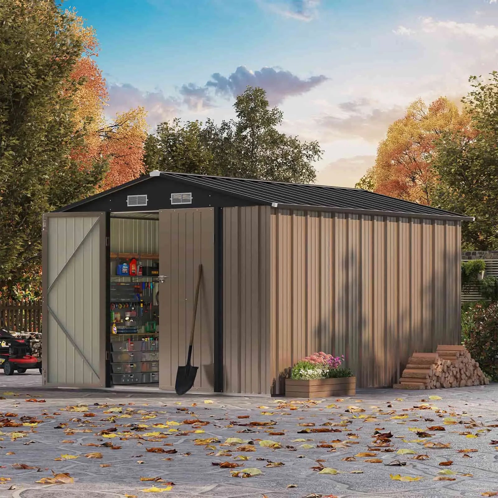 Patiowell 8x12 Metal Storage Shed