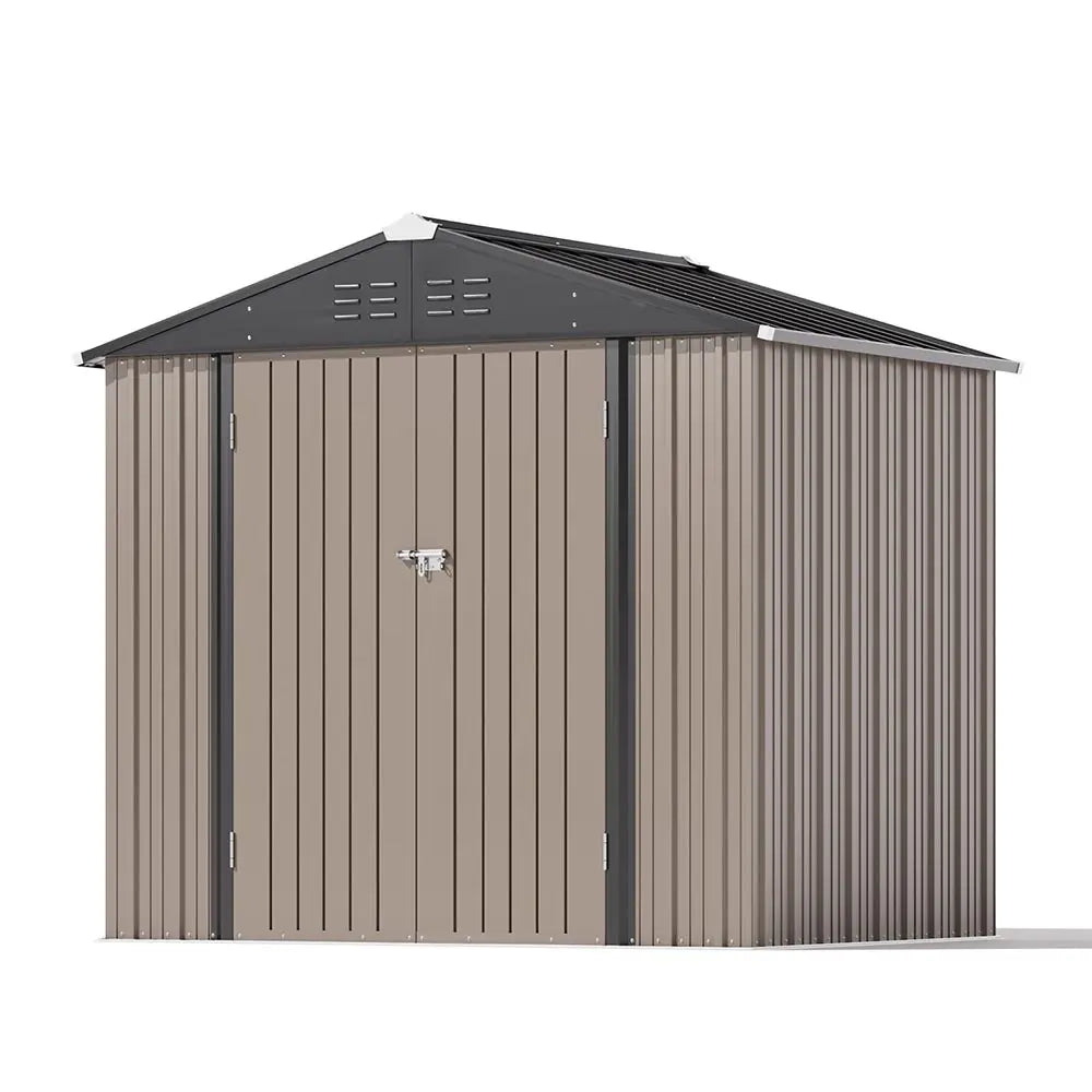 Patiowell 8x6 Metal Shed Pro With Peak Roof